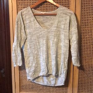 Jcrew Vneck Linen Cotton Pullover